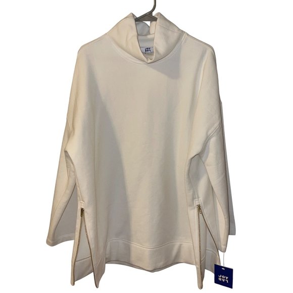 JoyLab XXL Ivory Plush Zip Pullover Sweatshirt – Cozy, Minimalist, & Chic, NWT - Picture 1 of 9